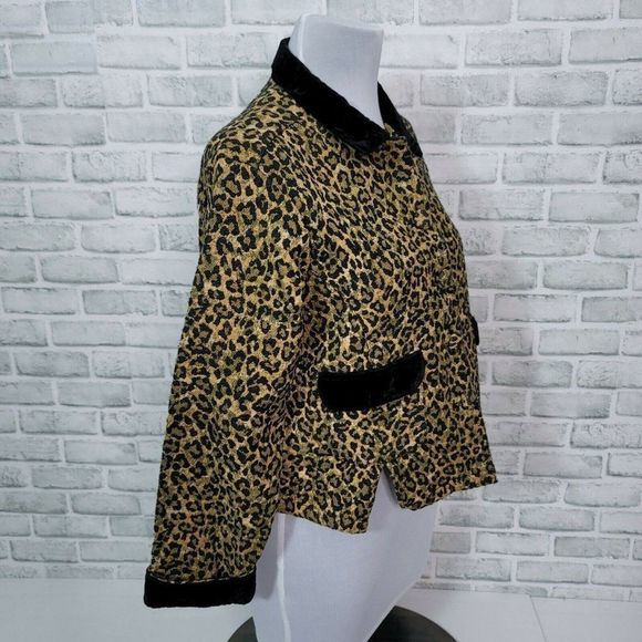 Vintage 80s 90s Ear Abstracts ETC Leopard Tapestry - Picture 3 of 6